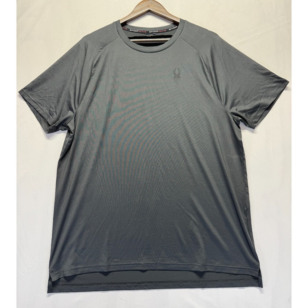Spyder Active ProWeb Performance T Shirt Mens XL Gray Mesh Athletic Gym Training